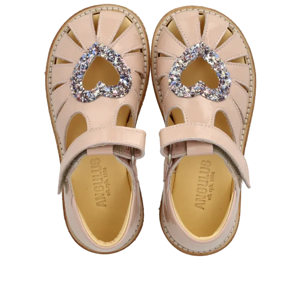 Anhjertesandal Med Funklende Glitter Hjerte 5186-202
