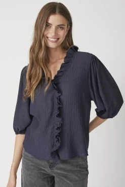 Anikacc Frill Ss Shirt 35905