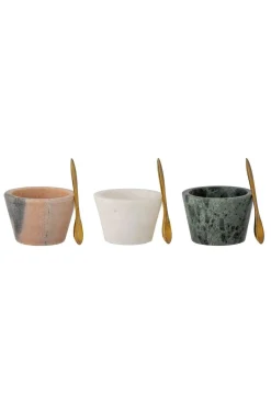 Bvrosamynthe Saltkar m/Ske, Rosa, Marmor