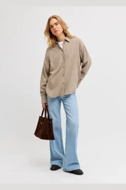 Jxalmira Linen Blend Ls Shirt Ln