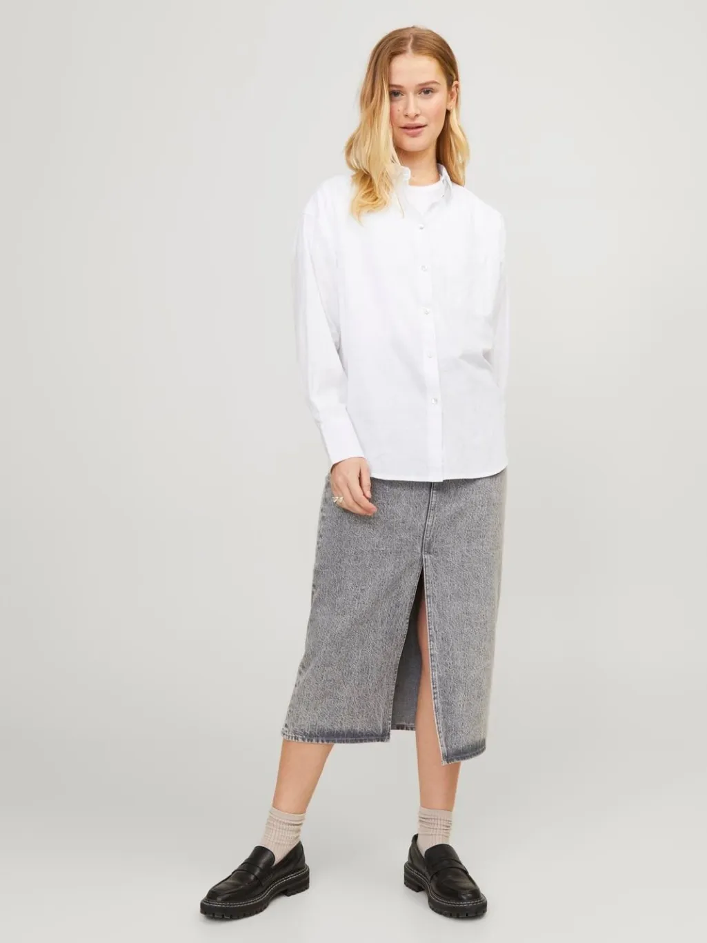 Jxjamie Ls Rlx Linen Blend Shirt Sn