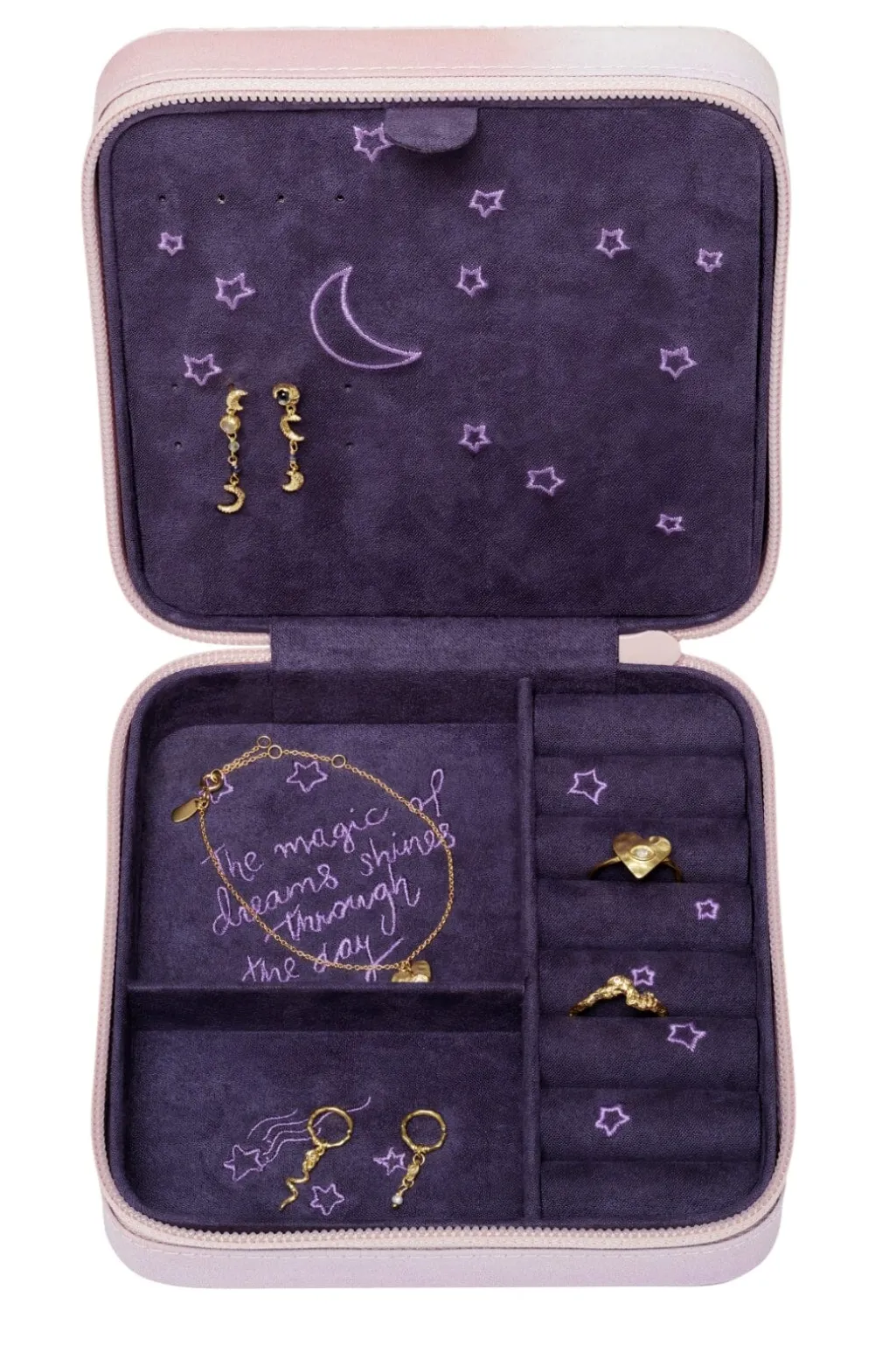 Msjewelry Box Moon And Stars Rose 3919