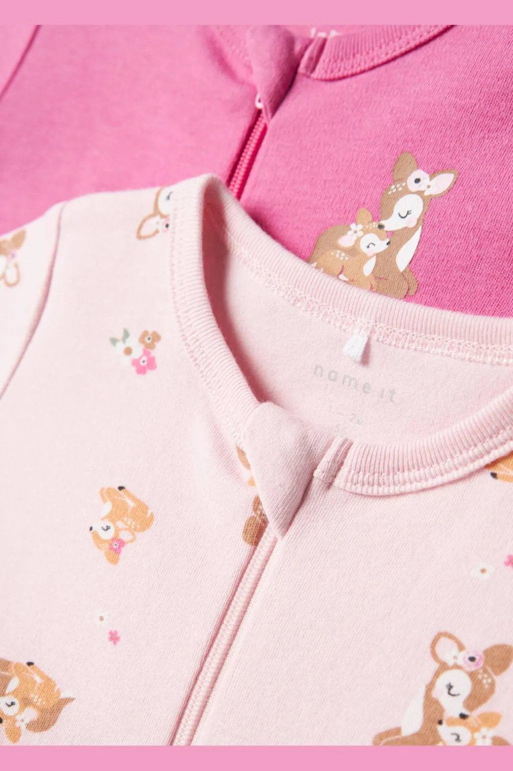 Nbfnightsuit Zip Ff Rose Deer