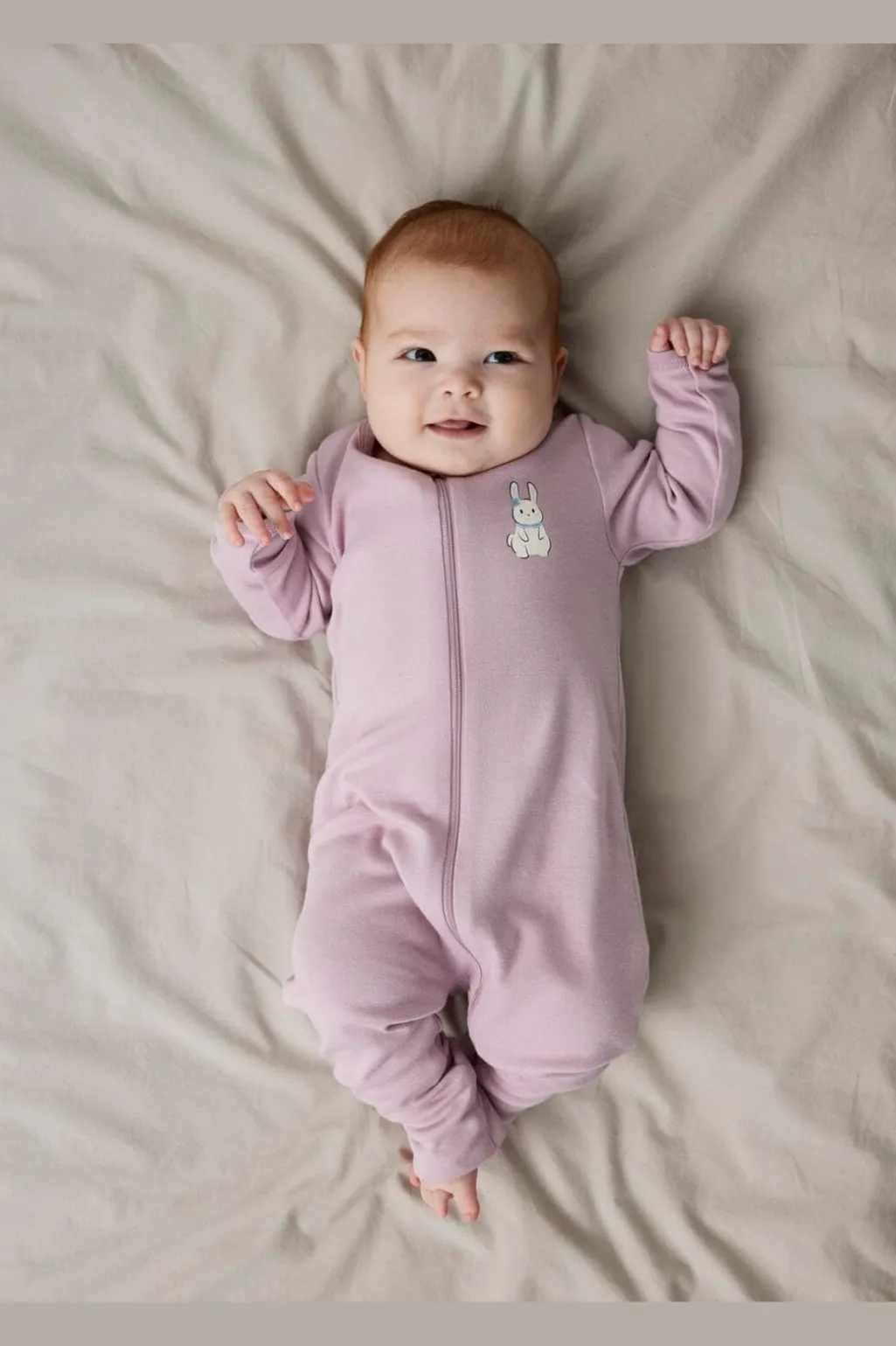 Nbfnightsuit Zip Ff Sand Rabbit