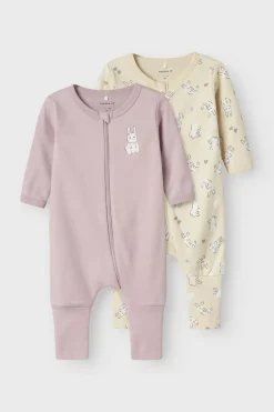 Nbfnightsuit Zip Ff Sand Rabbit