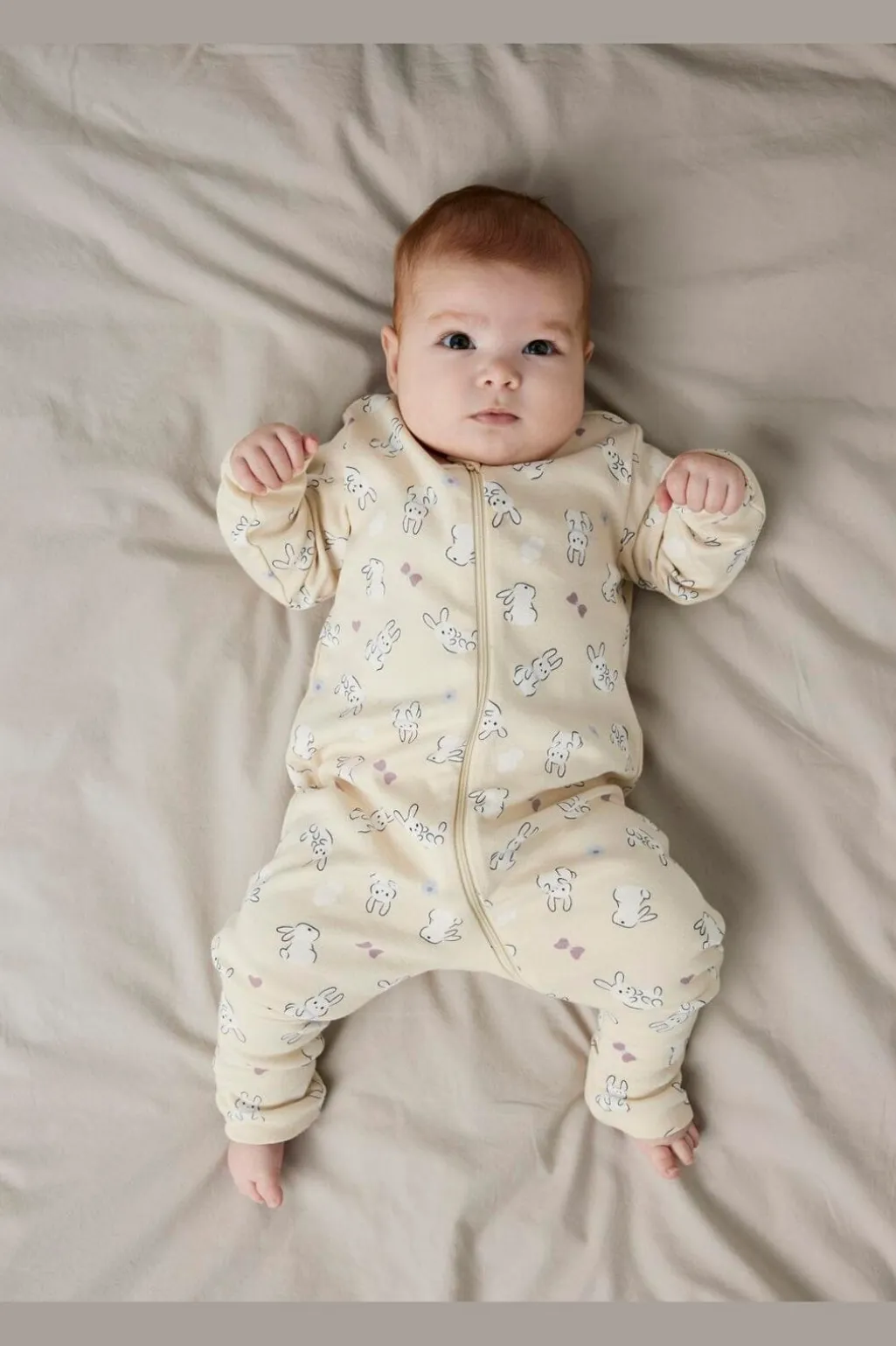 Nbfnightsuit Zip Ff Sand Rabbit