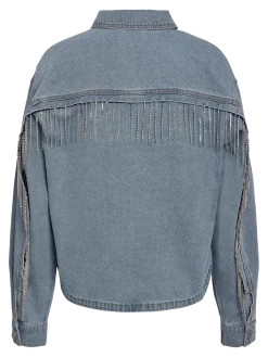 Nmalva L/S Shacket W Fringe Bs039Lb