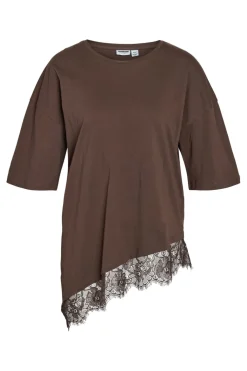 Nmeasy Lace Detail S/S T-Shirt