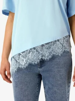 Nmeasy Lace Detail S/S T-Shirt /Tnt