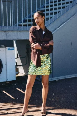Nmtaylor Short Sequin Skirt