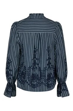 Nnamara Stripe Emb Blouse 163363