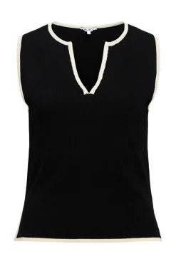 Objviva S/L Re V-Neck Knit Top