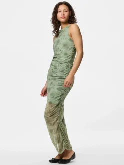 Pcally Sl Boatneck Ankle Dress