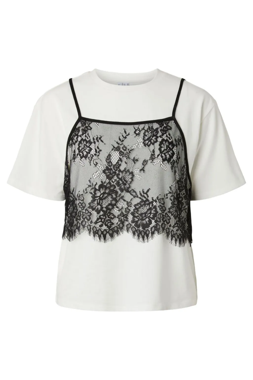 Pcfnug Ls Lace Singlet Layer Tee