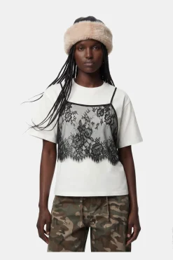 Pcfnug Ls Lace Singlet Layer Tee