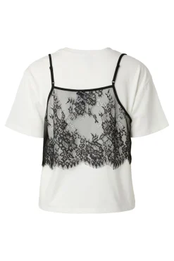 Pcfnug Ls Lace Singlet Layer Tee