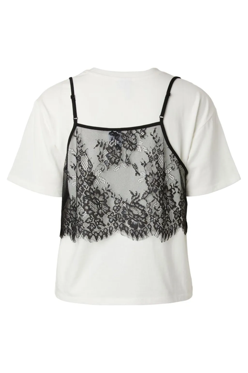 Pcfnug Ls Lace Singlet Layer Tee