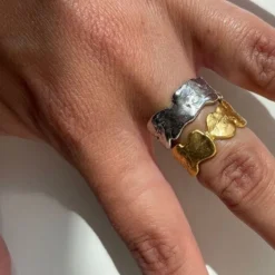 Stsilver Splash Lava Ring