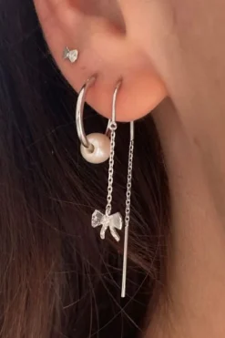 Sttres Petit Bow Earring Silver